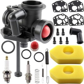 Qiuwanzia 795477 Carburetor for Briggs Stratton 795469 794161 794147 497619 795475 699660 498811 494407 09J000 09L000 494775 499809 498809 498809A Lawnmower with 698369 Air Filter Governor Spring