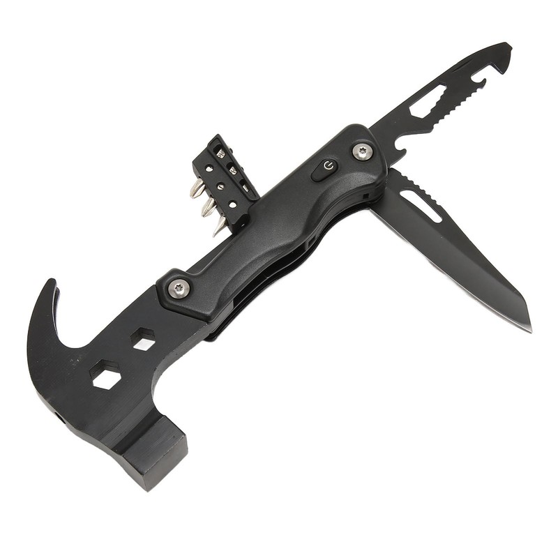 Multifunctional Hammer Foldable Small Portable Multitool Hammer with LED Light