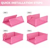 Pink Girl Closet Organizers and Storage Stackable Plastic Drawer Basket