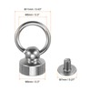 sourcing map 20pcs O Ring Brass Round Head Rivets Studs