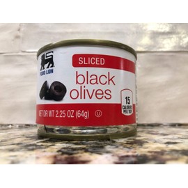 JoeTLC Food Lion Sliced Ripe Black Olives 2.25 oz Can Pizza Sub Sandwich