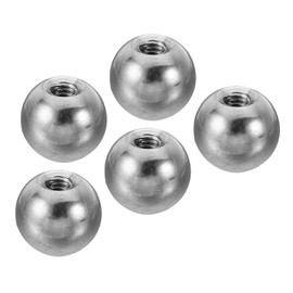 PATIKIL Nuts Button 5 Pack M4 Internal Thread 12 mm AD 304 Stainless Steel Round Ball Screw Cap Cover for Lighting Furniture DIY Decoration Silver