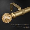 2 Pack Gold Curtain Rods for Windows 48 to 84