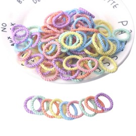 Children's Hair Tie, Set of 200, 0.8 inch (2 cm), Tangle Free, Accessories, Colorful, Girls, Babies, Kids, Small Hair Bands, Hair Accessories