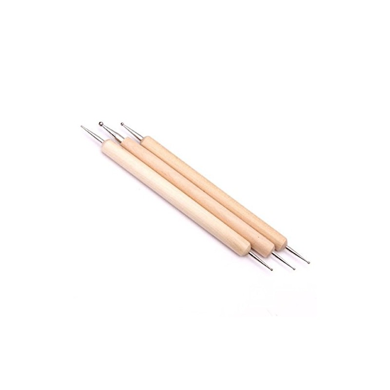 ULTNICE 3 Pcs Embossing Pen Tool for Embossing Pattern Clay