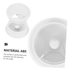 SHINEOFI 6Pcs Cable Grommet Wire Hole Cover Desk Cable Organizer for Home Office Easy Installation Flexible Design for Cable Management White Plastic