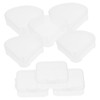 WOONEKY 8pcs Makeup Sponge Holder Case Triangular Square Powder Puff