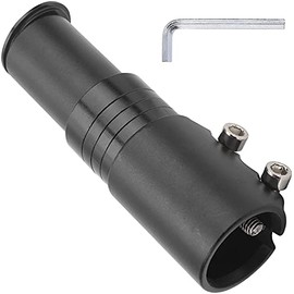 QIQN Bike Stem Riser Aluminum 120mm Handlebar Stem Riser with Hex Key for 1-1/8" 28.6mm Fork Mountain Bike Road Bike MTB BMX Fixie Black