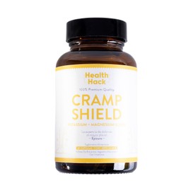 Health Hack Cramp Shield | Apoyo para Calambres y Salud Muscular | Formulado con Magnesio, Potasio, Complejo B, Vitamina E, Taurina | Suplemento para Apoyo Nutricional y Bienestar