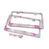 JR2 Premium 2 PCS Sparkling Crystal License Plate Frame+Free Crystal