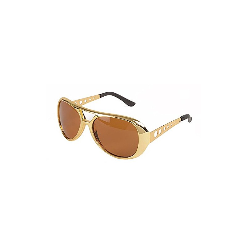Big Mo's Toys Rockstar 50’s, 60’s Style Aviator Shades, Gold