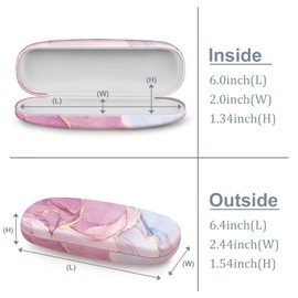 Fintie Hard Case Glasses Case, Portable Hard Glasses Case with Glasses Cleaning Cloth, Case for Glasses and Sunglasses
