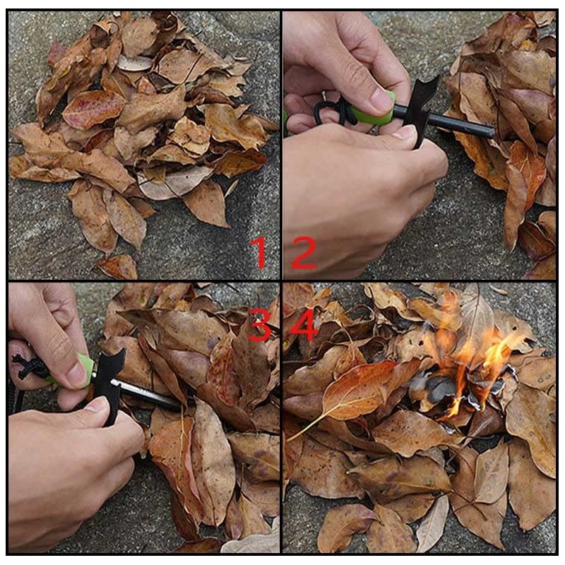 2 Pieces Flint Rods,Camping Outdoor Flint, Fire Starter, with Magnesium