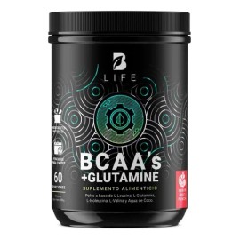 Bcaas Con Glutamina 60 Tomas B Life Bcaas  Glutamine Sabor Fruit punch                                                                                