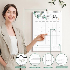 Wall Calendar 2025-2026 - July 2025 to June 2027- Academic Year Monthly Wall Planner - Family Calendar for Efficient Planning- View Calendar for Holidays, Work Organisation & Scheduling