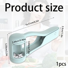 1PCS Grape Cutter,Multi Grape Quarter Cutter Tool,Stainless Steel Blades Quarter Grape Slicer with Light Green Plastic Handle Ideal for Grape Tomato Cherry Strawberry Quarter Grape Slicer