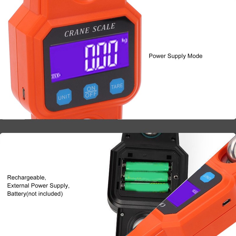 Hanging Scale Digital Display Backlight Screen 300KG Range Weighing Tool