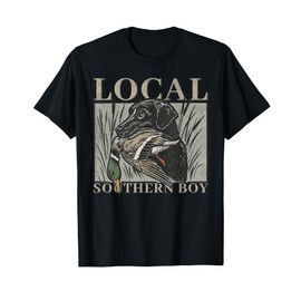 Local Southern Boy Duck Hunting Black Lab Outdoor Vintage T-Shirt