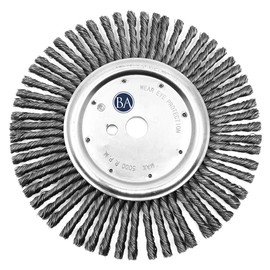 Benchmark Abrasives 12 Inch Wire Wheel Expansion Joint Cleaning, 1" Arbor 3/8" DPH Knotted Wire Wheel for Cleaning Cracks in Asphalt, Concrete Masonry, Cutting Wheel Max RPM 5,000