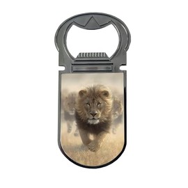 3D LiveLife Bottle Openers - Eat My Dust from Deluxebase. Lion Magnetic Drink Opener with Lenticular 3D Image. Fridge Magnet Gifts for Kitchen and Bar Accessories.