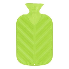 Fashy Hot Water Bottle with 3D Waves, 2.0 L, Neon Green, 6446 86