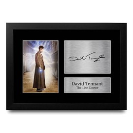 HWC Trading FR David Tennant Gift Signed FRAMED A4 Printed Autograph Doctor Dr Who Gifts Photo Picture Print Display