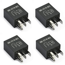 GROBARPART 4 Pcs G8HE-1C7T-R1-DC12 Fuel Pump/AC/Headlight/Coolant Fan/Horn Relay Fit for Grand Cherokee Patriot Compass Dart Caliber Durango Challenger Viper, 12V 25A 5 Pins