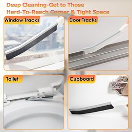3PCS Crevice Cleaning Brush Hard Bristle, Thin Gap Cleaning Brush, Small Cleaning Brush, Grout Brush, Household Cleaning Brushes, Cleaning Tools for Toilet, Bathroom, Bathtub, Sink, Window（Black）