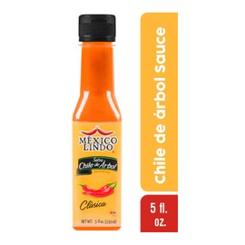 Mexico Lindo Chile de Arbol Hot Sauce Ingredients | 12,190 Scoville Level | Classic Flavor | 5 Fl Oz Bottles (Pack of 12)