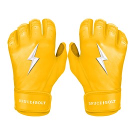 BRUCE BOLT Original Series Short Cuff Yellow Batting Glove - Yellow XXLarge