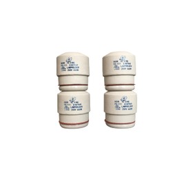 UL Listed E26 Medium Base Keyless Porcelain Lamp Holder, 660W 250V Ceramic Light Socket for LED, CFL, Incandescent Bulbs, Heavy Duty Screw Terminal (White, 4-Pack)