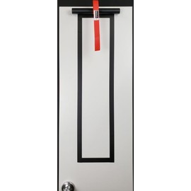 Blackout EZ - Total Classroom Door Lockdown Blinds for Indoor Windows & Doors - Safety Curtain for Classroom Door. Instantly Covers Classroom Windows for Emergencies and Drills (10"x 42") Black