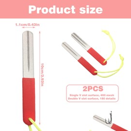 WPNCYK 2PCS Dart Sharpener,darts Sharpener,dart Point Sharpener,Rugged Double Sided V-Groove Dart Sharpener,Rapid Sharpening Tool,Perfect for Polishing Darts, Fishing Hooks.