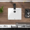 KARAMAG 14 Inch Small Undermount Bathroom Sink Rectangle Undermount Sink