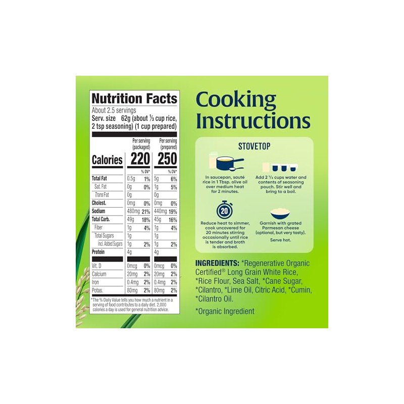 Lundberg Family Farms, Rice Pilaf White Cilantro Lime Organic, 5.5