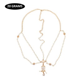 1 White Bead Forehead Chain, Bohemian Layered Headpiece, Pearl Tassel Forehead Chain, Bridal Headpiece, White Headband Chain, Suitable for Wedding, Masquerade, Cosplay