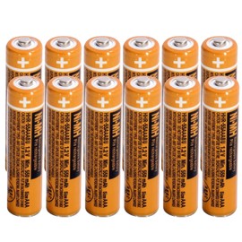 JAPUSOON 12 Pack HHR-55AAABU NI-MH AAA Rechargeable Battery for Panasonic, 1.2v 550mAh Rechargeable AAA Batteries for Cordless Phone, Remote,Controls, Electronics