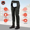 Daniel Smart Motorcycle Leather Chaps All Season Unisex Assless Chaps