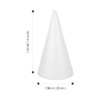 HOLIDYOYO Foam Cones Polystyrene Cone, 34.5x19.5cm White Christmas Tree Foam