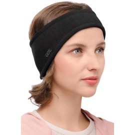 GOT Sports Ear Warmer Headband for Women - Fleece Running Headband Ear Covers for Cold Weather - Ski Cycling Ear Muffs for Winter (Black)
