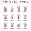 ALLOVE Eyelash Clusters Individual Eyelashes D Curls 14mm 84 Pieces
