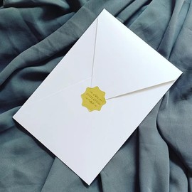 50pcs 5X7Inch Vertical Wedding Invitation Envelope 136x195mm V-Flap 250g Pearl Paper Custom Color (White)