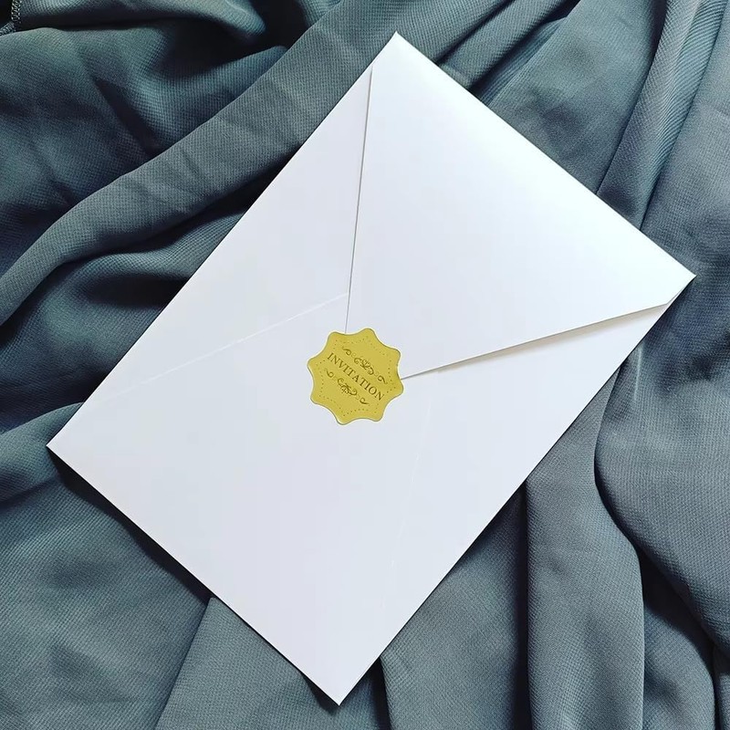 50pcs 5X7Inch Vertical Wedding Invitation Envelope 136x195mm V-Flap 250g Pearl