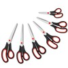 6" to 10"Multipurpose Scissors Bulk 6 Pack,Ultra Sharp Blade Shears,Premium Tailor Scissors Heavy Duty for Office Home School Sewing Fabric Craft Supplies, Right/Left Handed