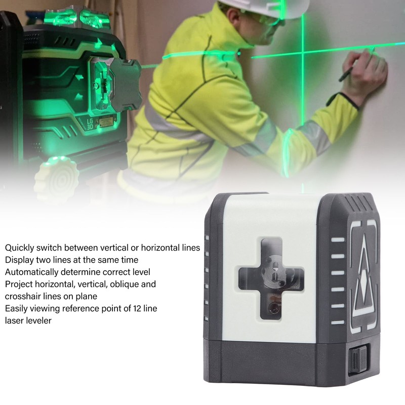 Cross Line Laser 3D Green Beam Self Leveling Level Measurement