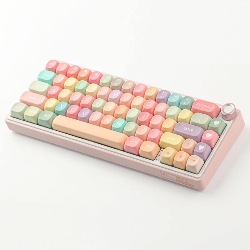 TYRIXKI PBT Keycaps 126 Keys MOA Profile Cute Keycap Dye-Sublimation