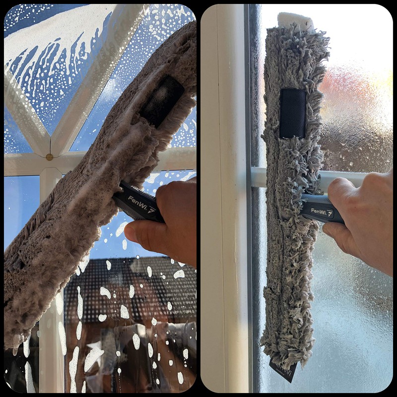 FenWi Combination Window Wiper 45/50 cm Wide for Large Glass