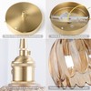 Shenmoyl Pendant Light 2 Pack with Amber Tulip Glass Lmapshade,