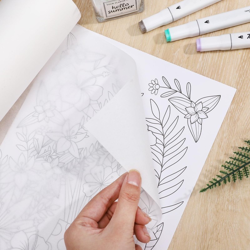 Tracing Paper Roll 30cm x 78m, White Trace Paper Pattern
