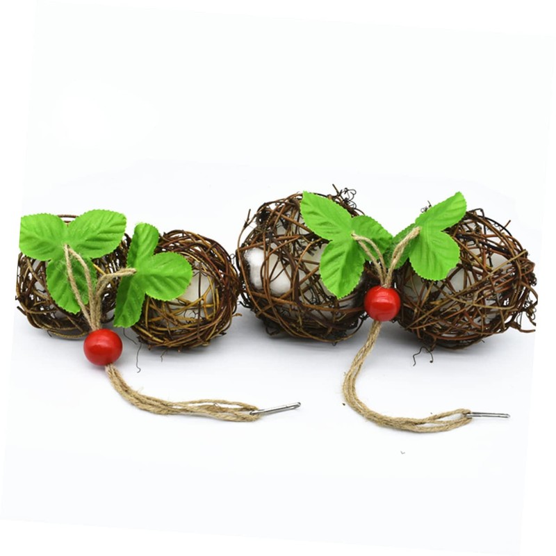 CIYODO Bird Toy Takraw Ball Stylish Nesting Material Attract Hummingbirds